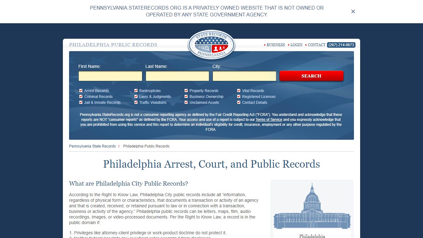 Philadelphia Arrest and Public Records | Pennsylvania ...